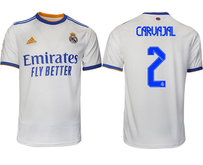 Men 2021-2022 Club Real Madrid home aaa version white #2 Soccer Jerseys->real madrid jersey->Soccer Club Jersey